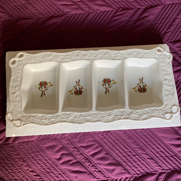 Holiday Lace Mikasa Serving Tray , NWT